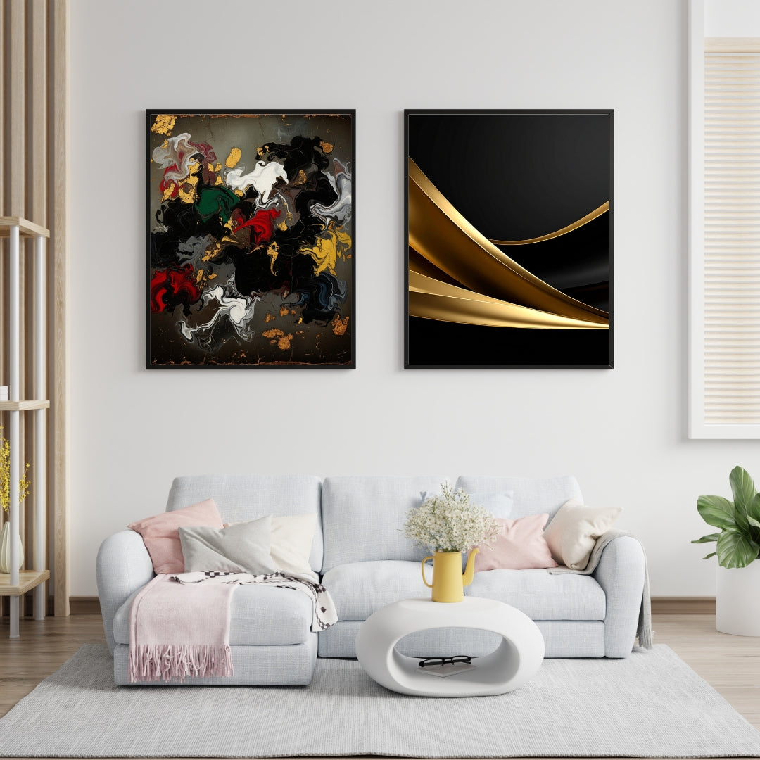 The Emperor’s Fracture – Luxury Vintage Abstract Wall Art Printable