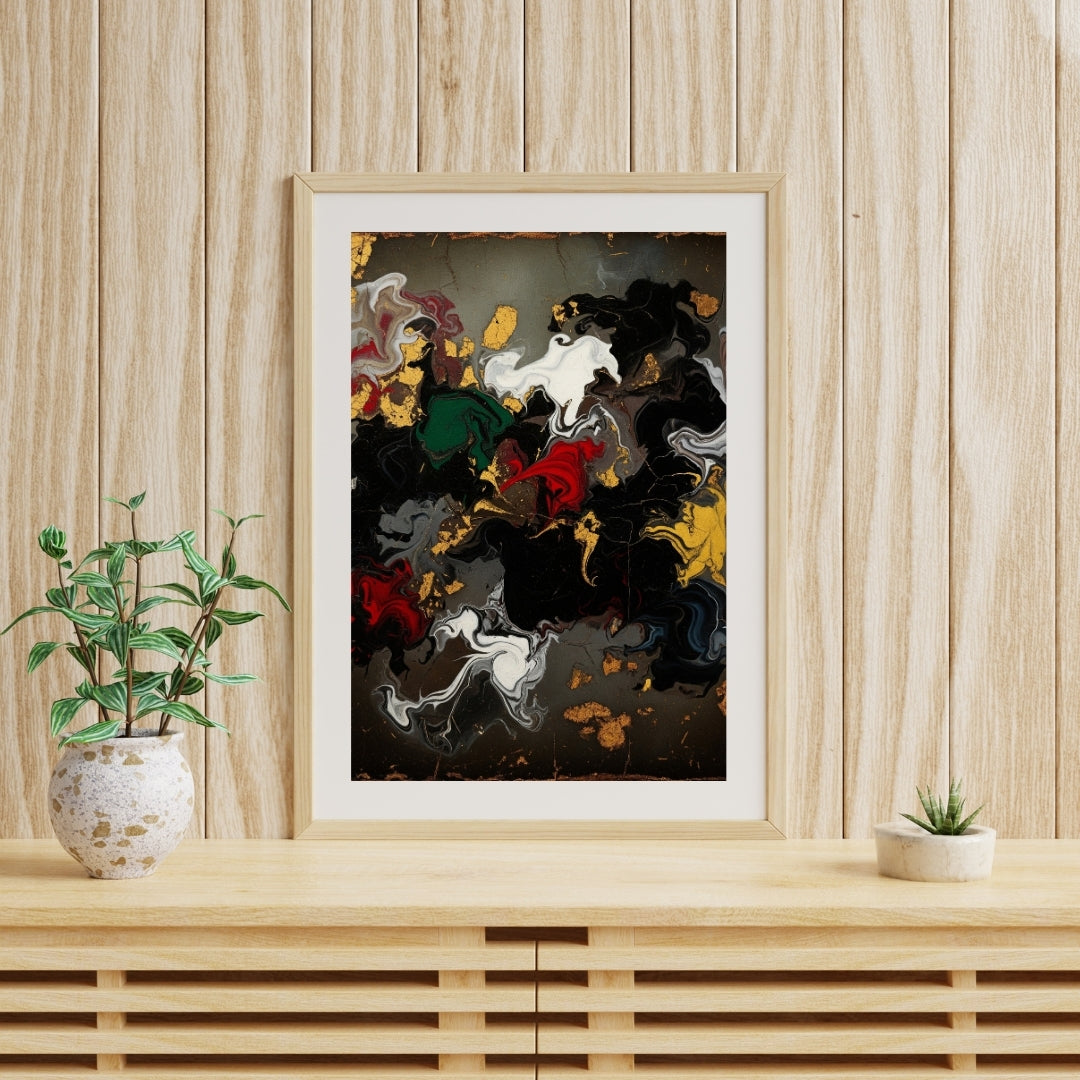 The Emperor’s Fracture – Luxury Vintage Abstract Wall Art Printable