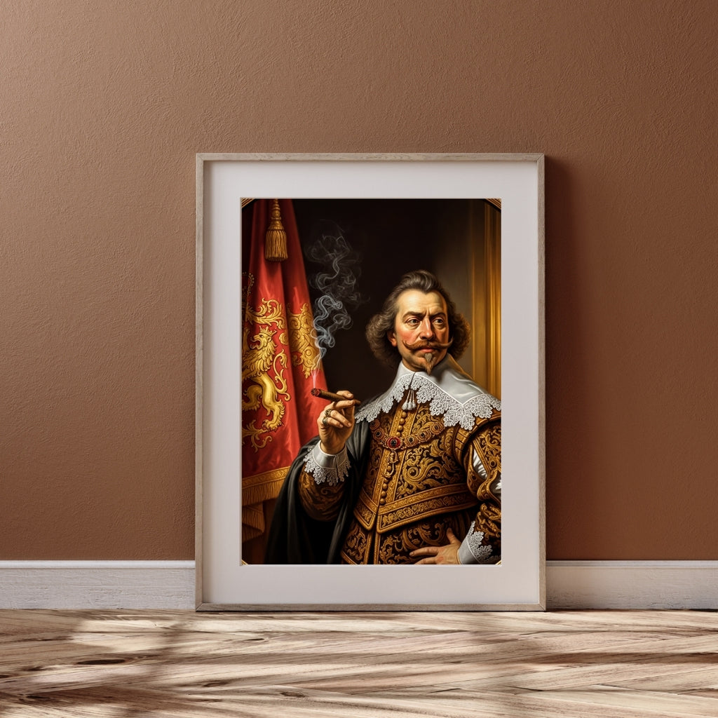 The Sovereign Smoke – Luxury Baroque Nobleman Wall Art Printable