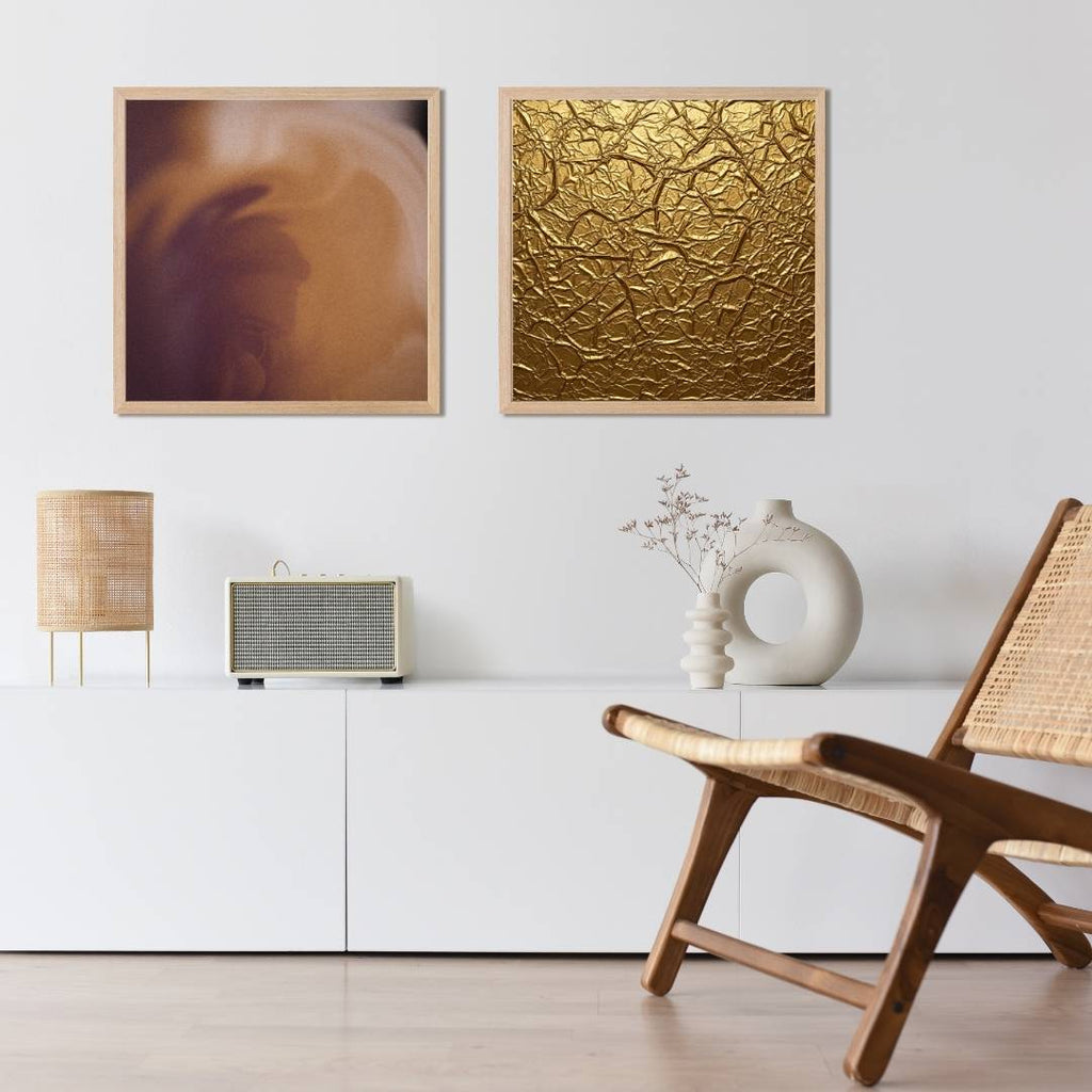 The Gilded Fracture | Luxury Gold Abstract Wall Art