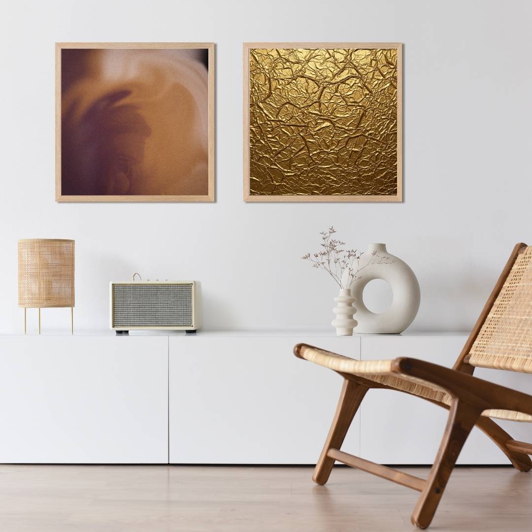 The Gilded Fracture | Luxury Gold Abstract Wall Art