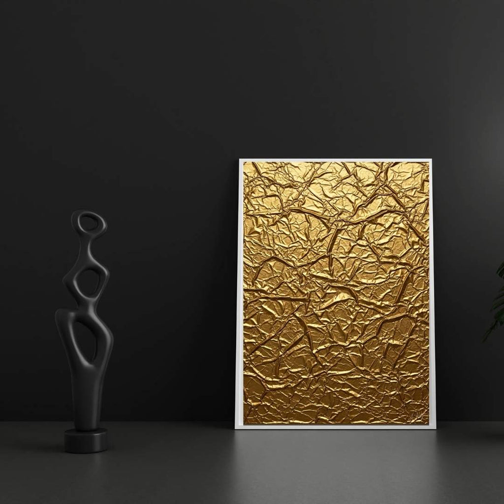The Gilded Fracture | Luxury Gold Abstract Wall Art
