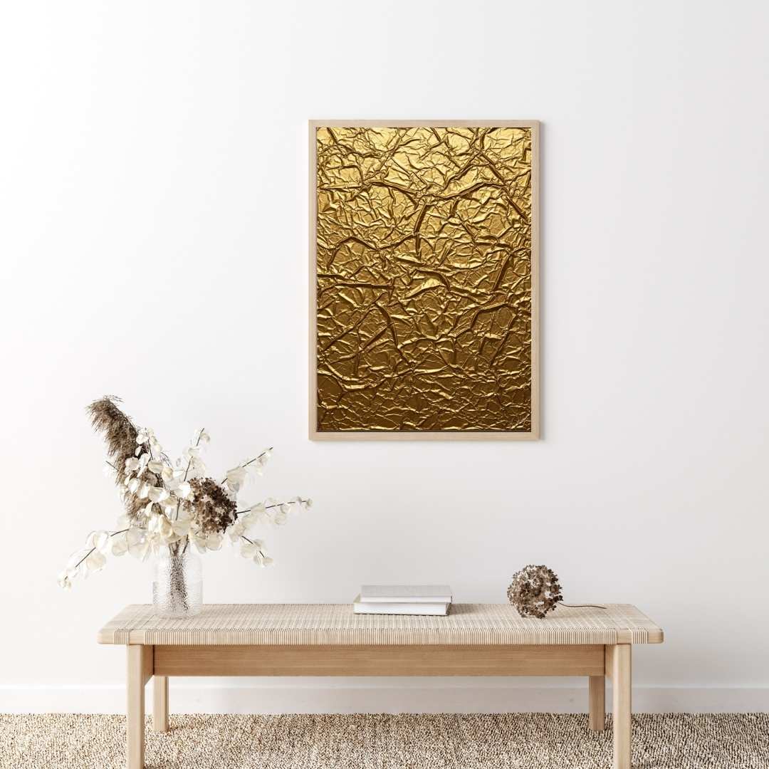 The Gilded Fracture | Luxury Gold Abstract Wall Art