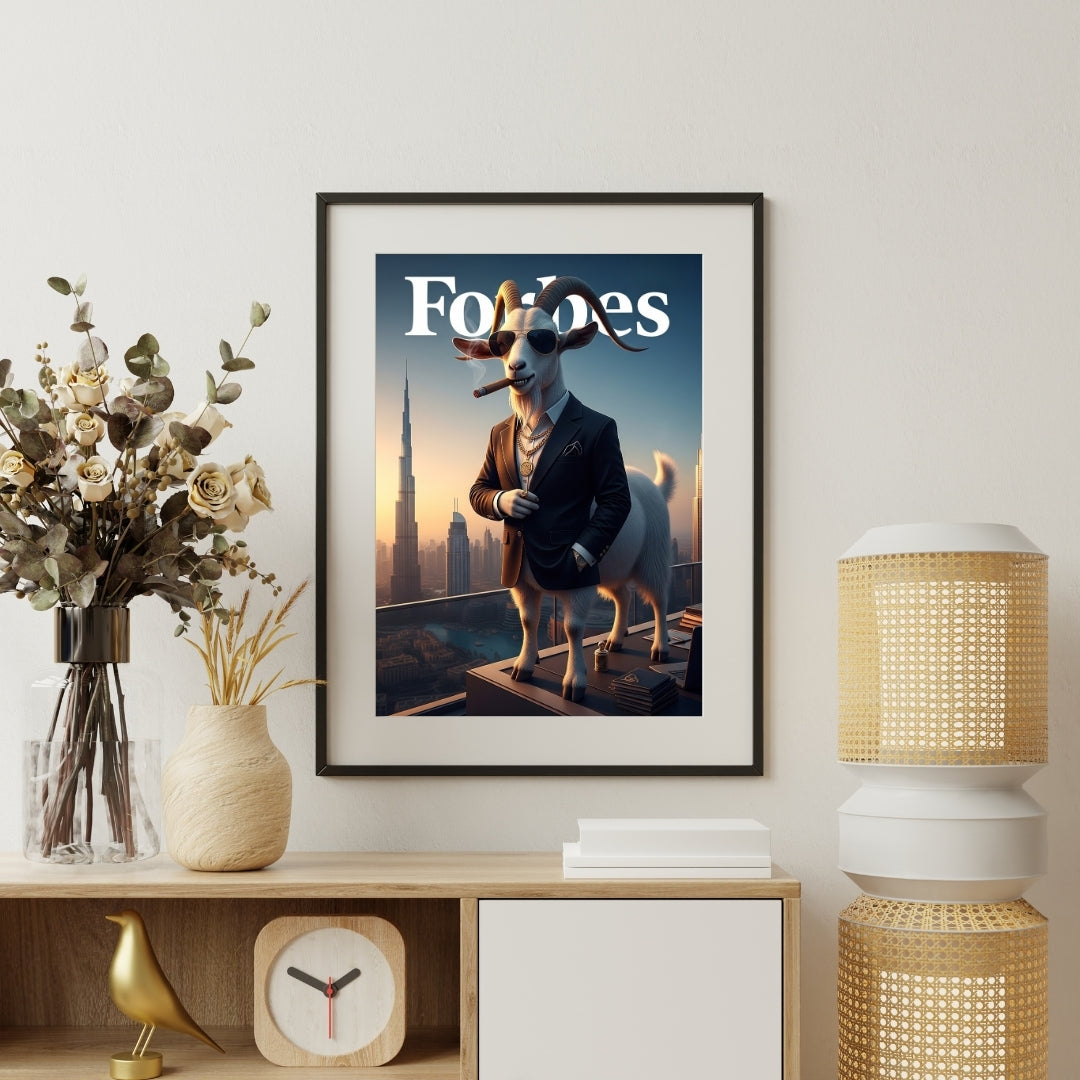 The G.O.A.T. Forbes Edition Art | Luxury Motivational Office Decor | Fast Download