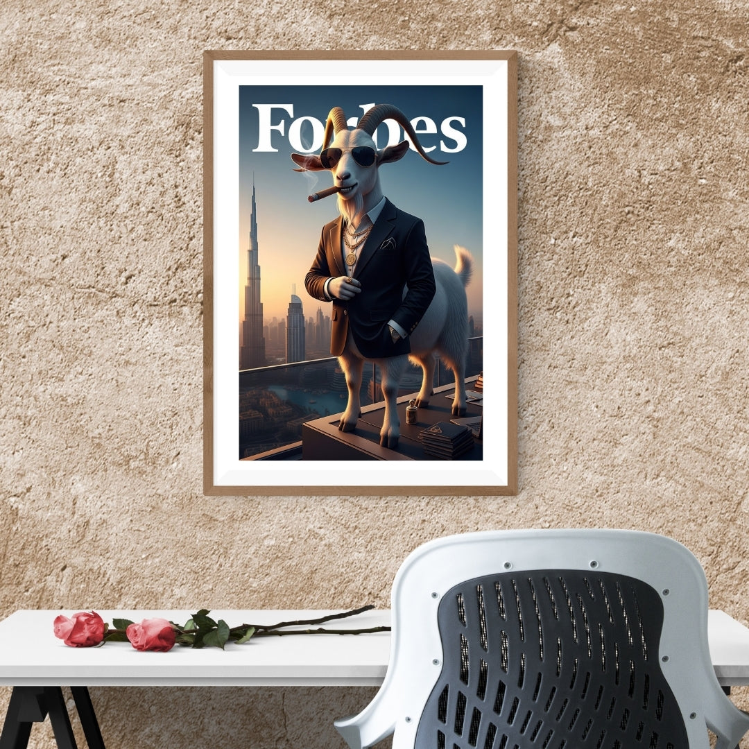 The G.O.A.T. Forbes Edition Art | Luxury Motivational Office Decor | Fast Download