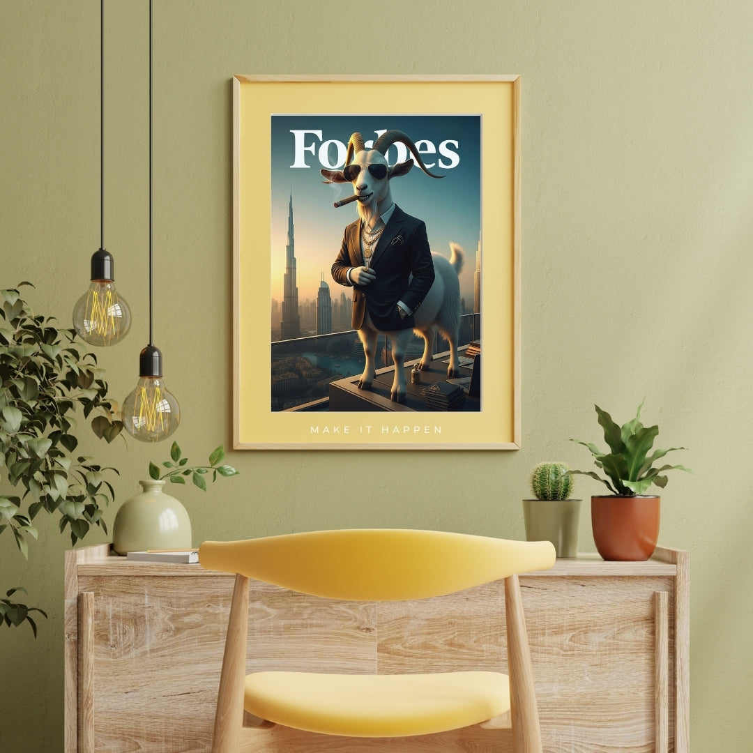 The G.O.A.T. Forbes Edition Art | Luxury Motivational Office Decor | Fast Download