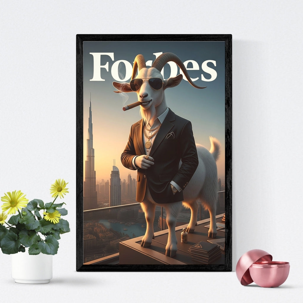 The G.O.A.T. Forbes Edition Art | Luxury Motivational Office Decor | Fast Download