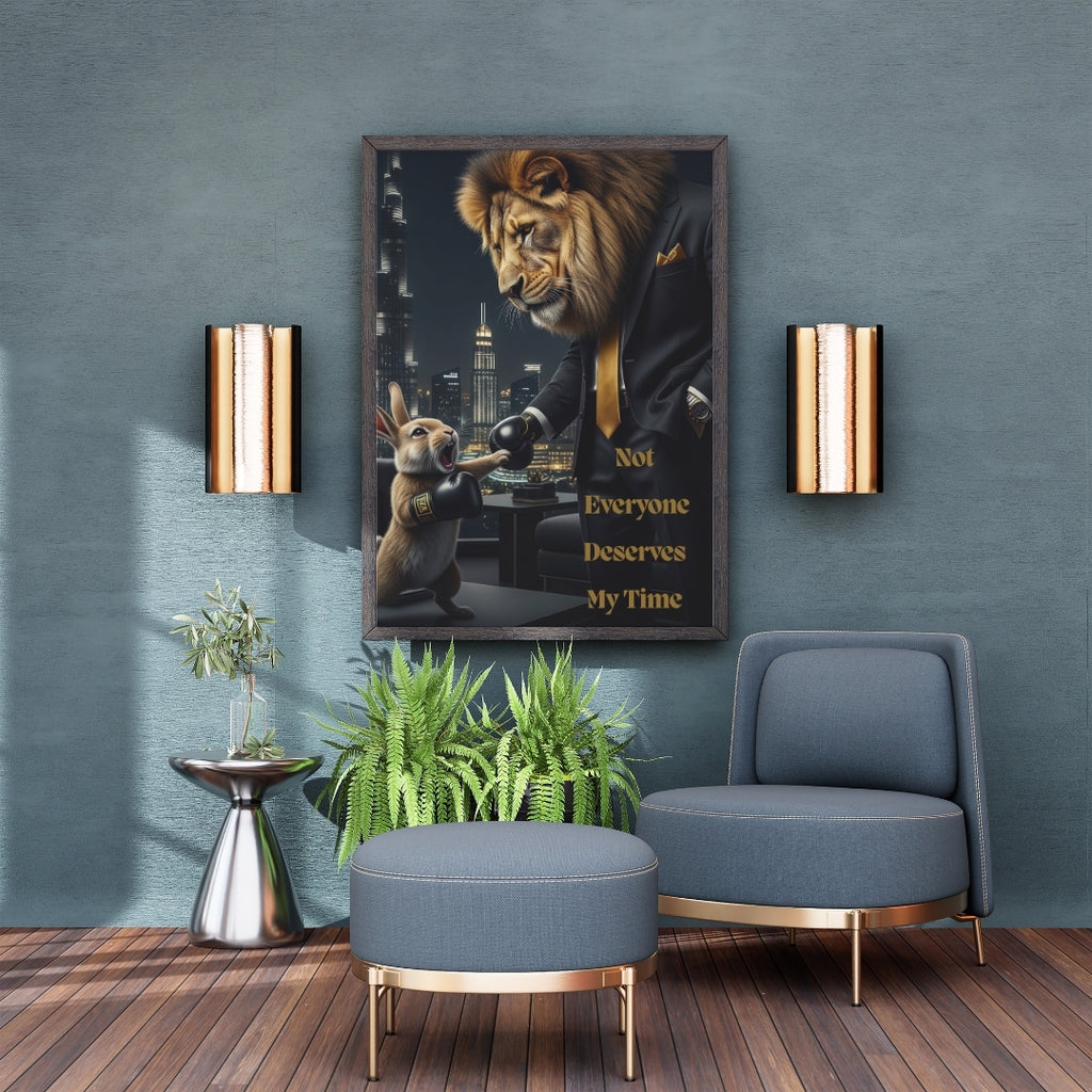 My Time | Lion CEO | Luxury Motivational Office Art