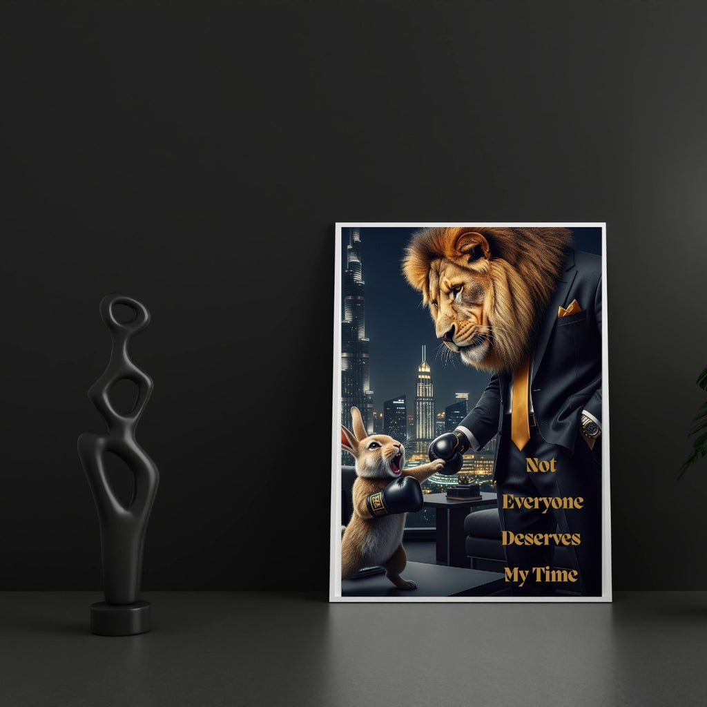 My Time | Lion CEO | Luxury Motivational Office Art