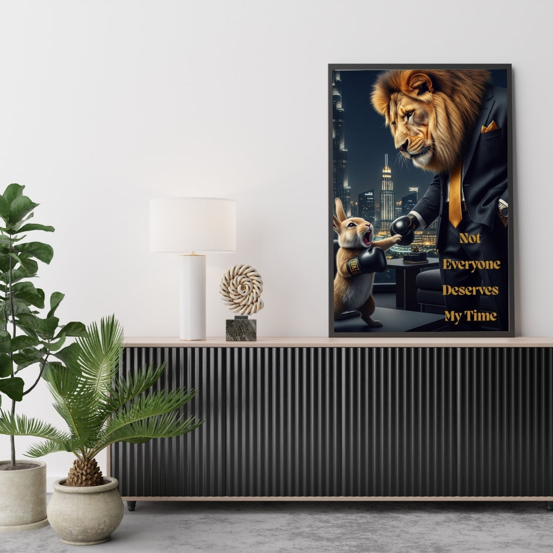 My Time | Lion CEO | Luxury Motivational Office Art