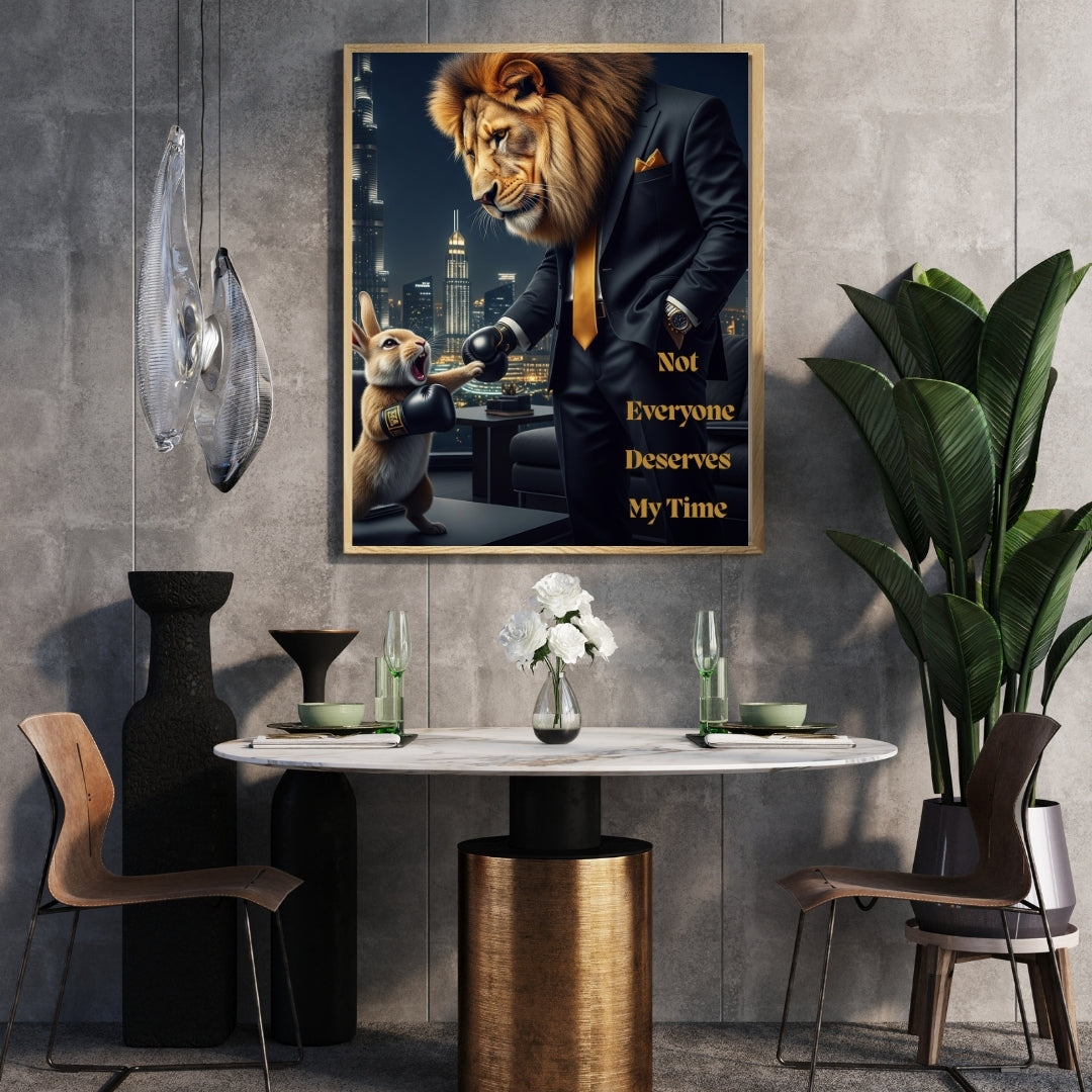 My Time | Lion CEO | Luxury Motivational Office Art