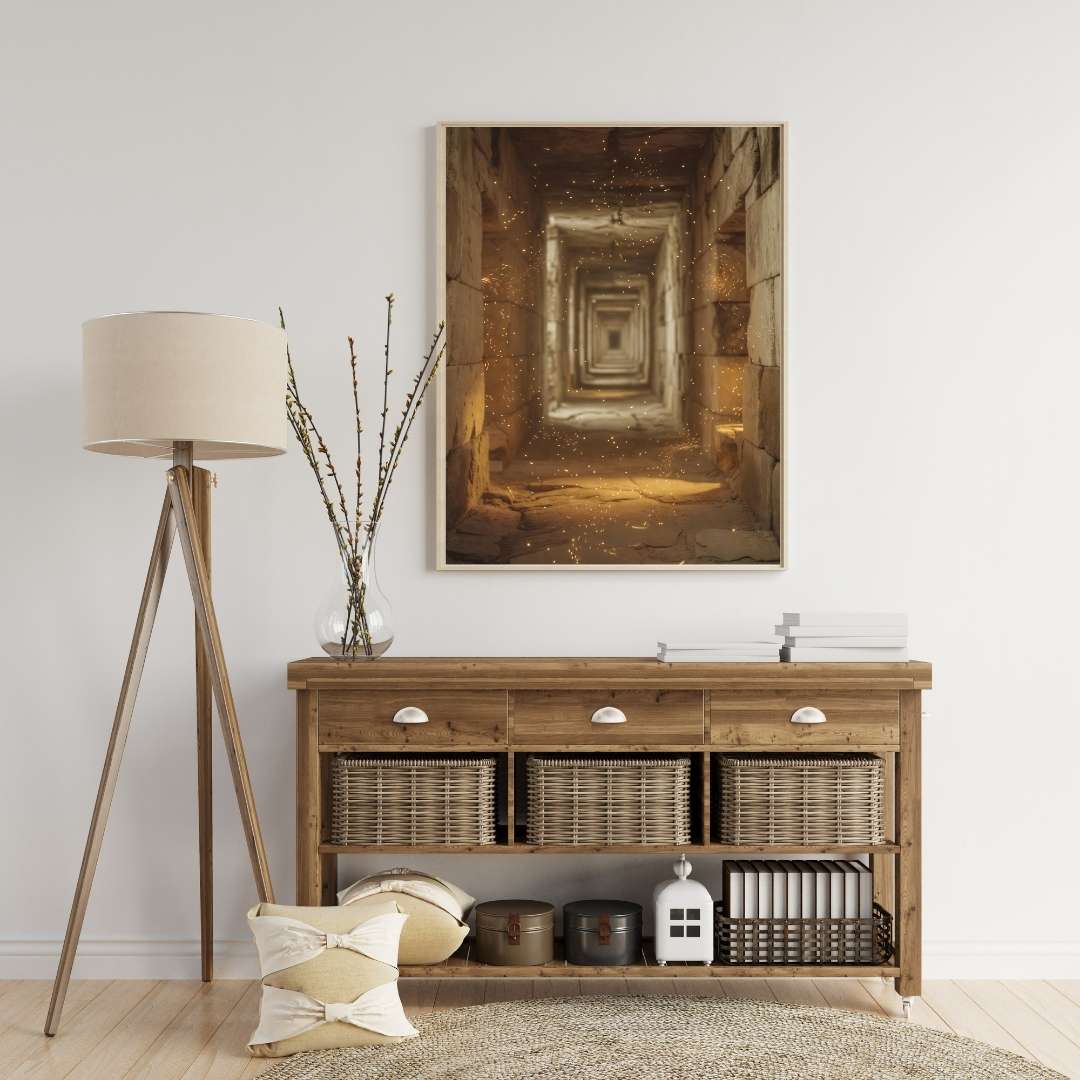 The Corridor of Elythar | Ancient Atlantis Wall Art of the Forgotten Passage