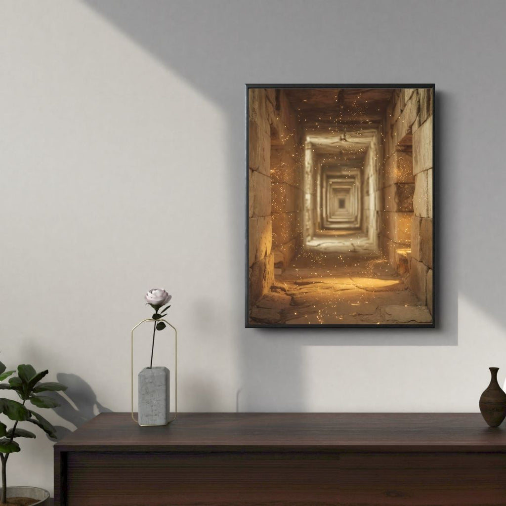 The Corridor of Elythar | Ancient Atlantis Wall Art of the Forgotten Passage