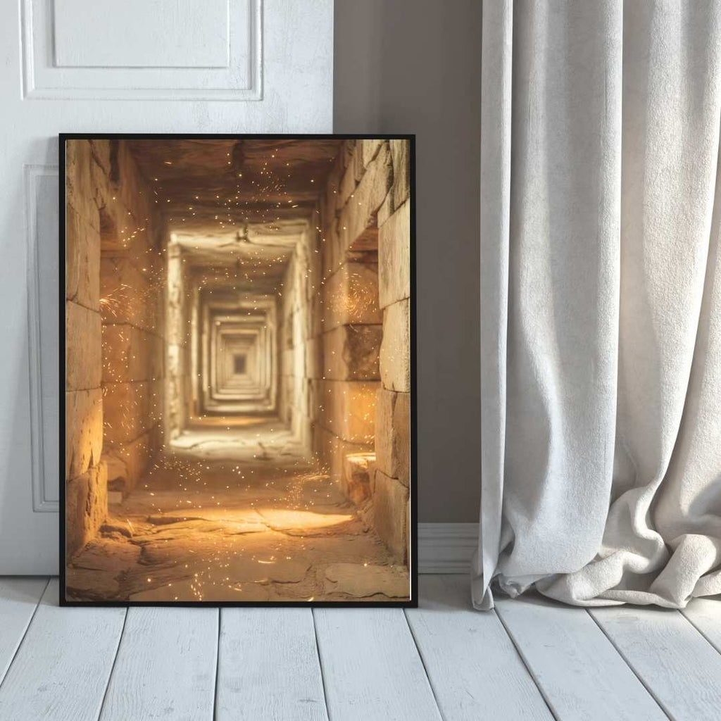 The Corridor of Elythar | Ancient Atlantis Wall Art of the Forgotten Passage