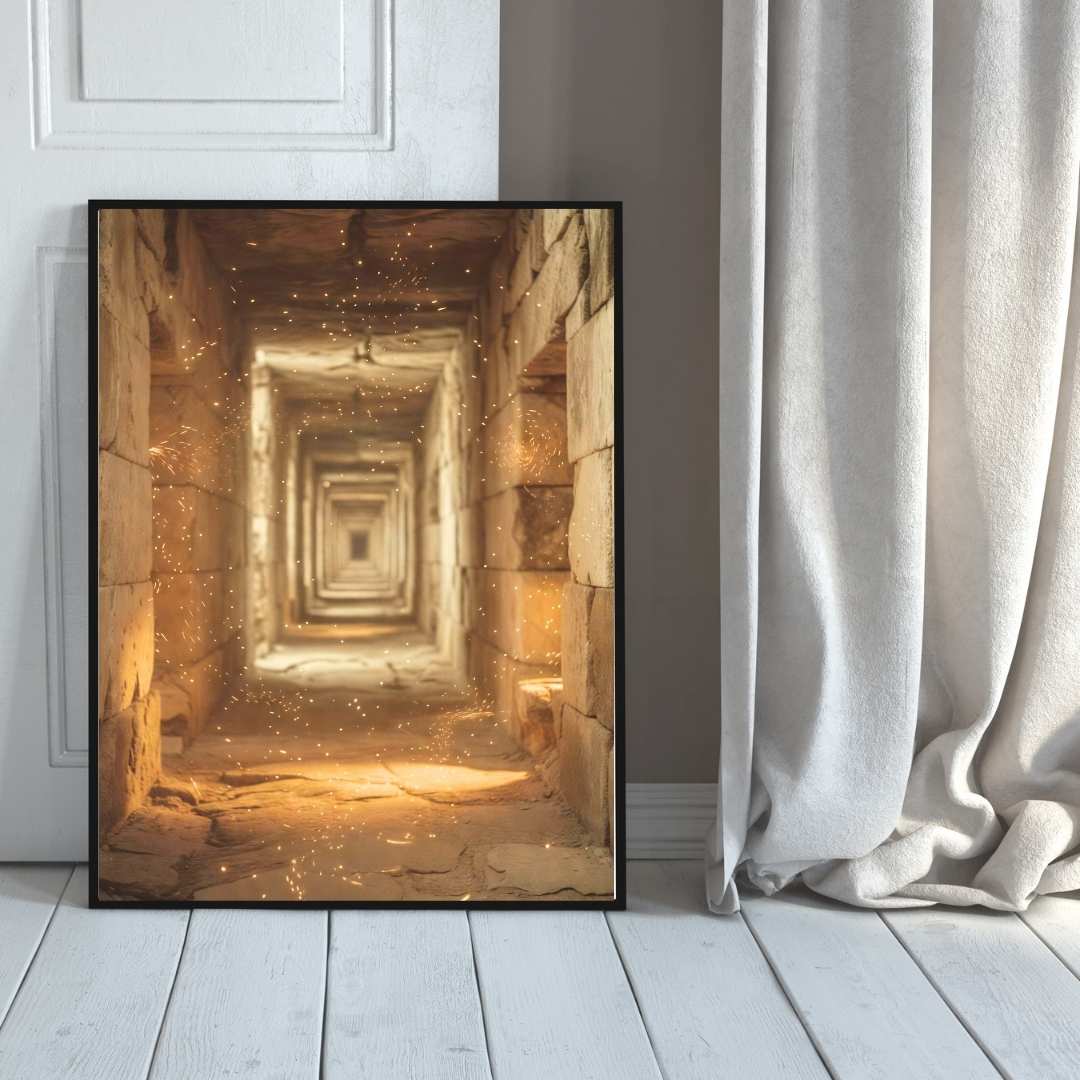 The Corridor of Elythar | Ancient Atlantis Wall Art of the Forgotten Passage