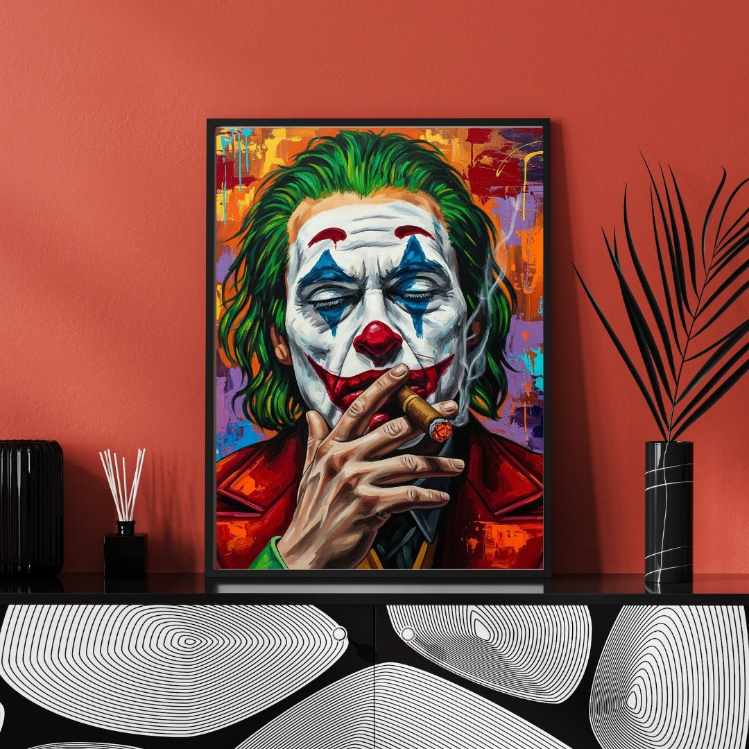The Silent King – Luxury Expressionist Clown Wall Art Printable