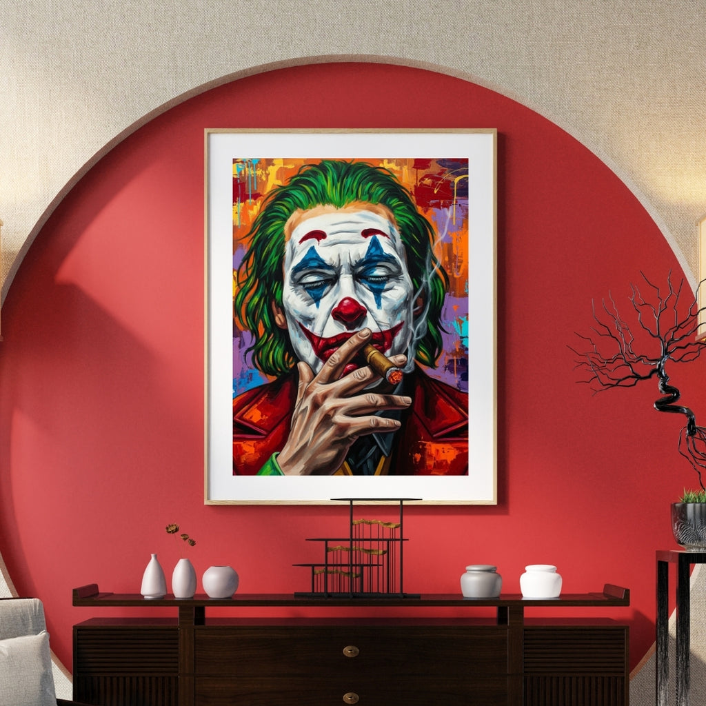 The Silent King – Luxury Expressionist Clown Wall Art Printable
