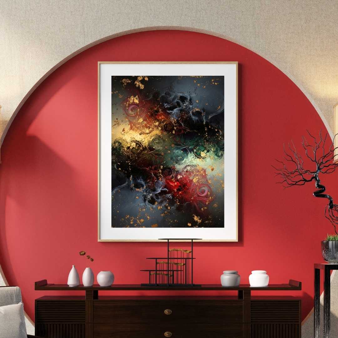 The Silent Collision – Luxury Wall Art Printable Instant Download