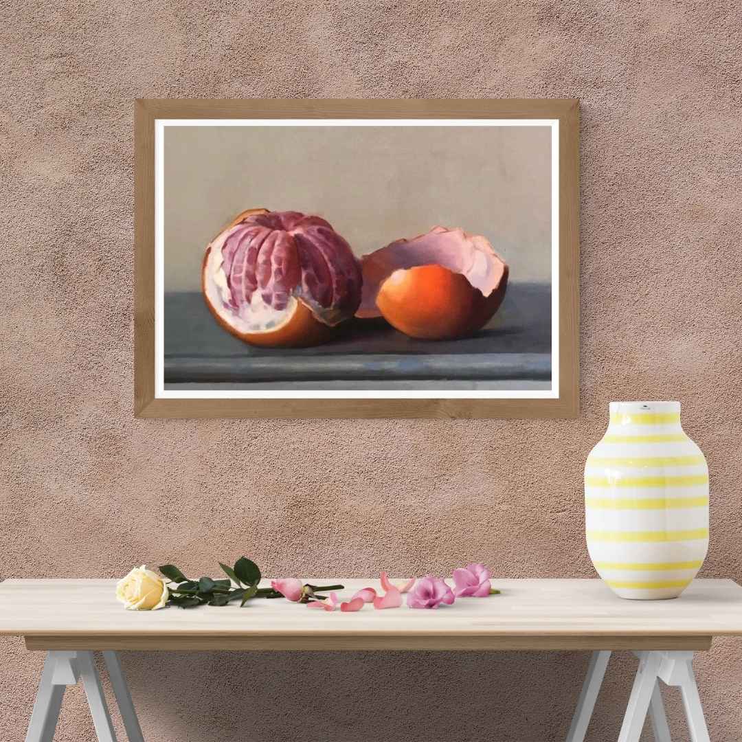 Citrus Veil Luxury Still Life Painting | Original Fine Art by Samira Al Nuaimi