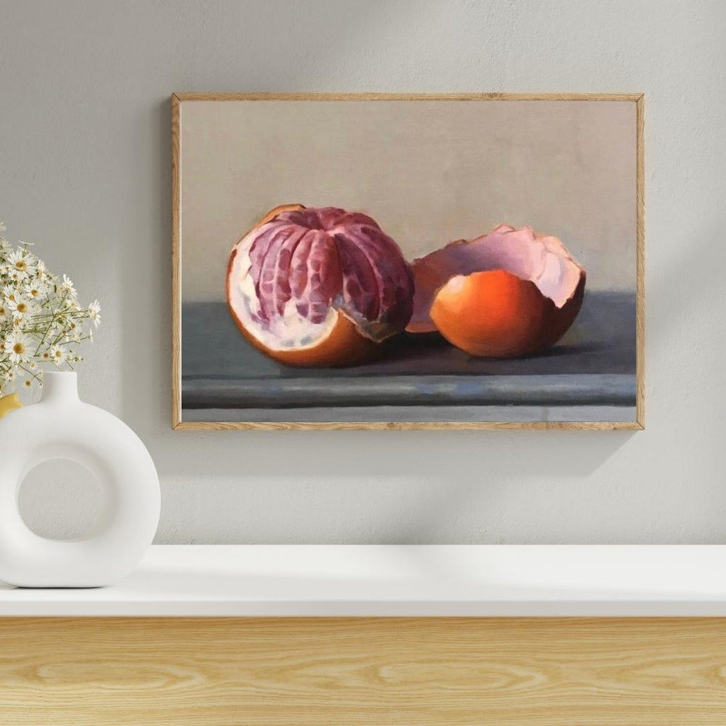 Citrus Veil Luxury Still Life Painting | Original Fine Art by Samira Al Nuaimi