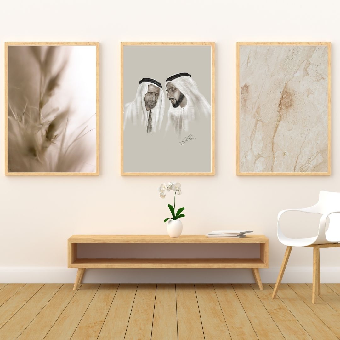 Zayr al Noor & Rashen al Bahr | Two Men Before History | Luxury UAE Art For Sale