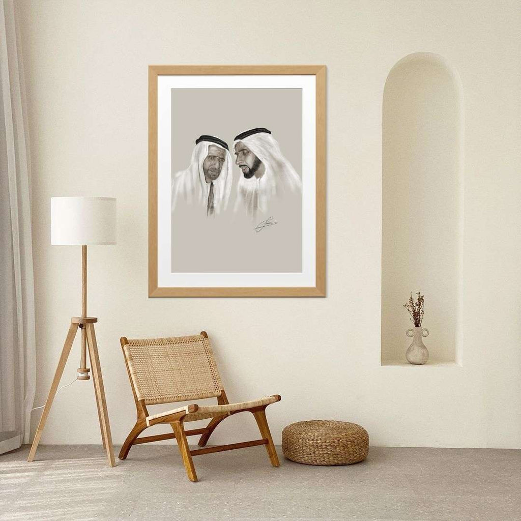 Zayr al Noor & Rashen al Bahr | Two Men Before History | Luxury UAE Art For Sale